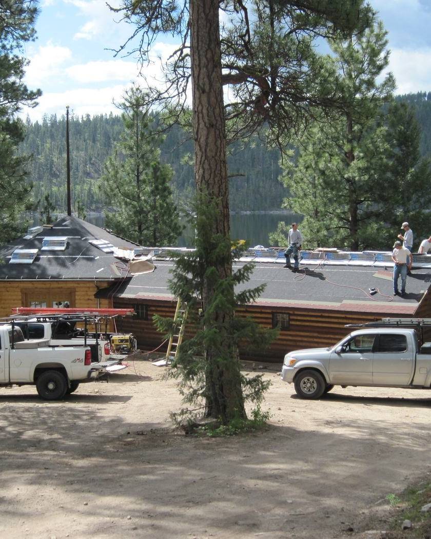 New roof going on a house